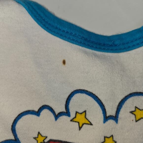 Vintage Superman Jr 1978 Champ Infant Baby T-Shirt 9 Months White Baby Fair - Picture 9 of 9